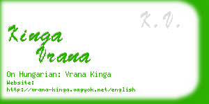 kinga vrana business card